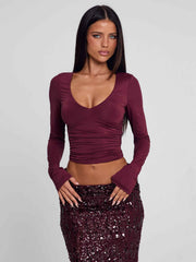 Camhilla Top Burgundy
