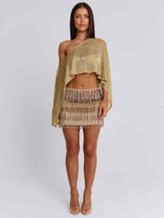 Valina Mini Skirt Gold