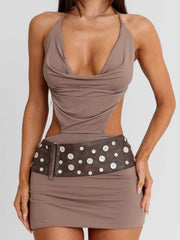 Elly Mini Dress Brown