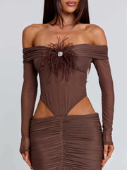 Angelae Maxi Dress Chocolate Brown