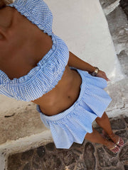 Bonniee Top Blue Gingham