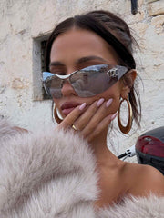 Signature Frameless Sunglasses Silver