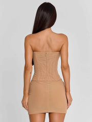 Liliana Mini Dress Tan