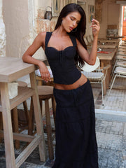 Lauro Maxi Skirt Black