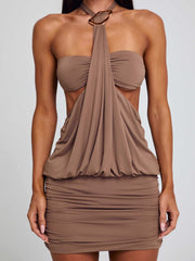 Hiedi Mini Dress Tan