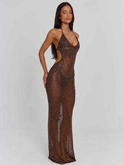 Esmeralda Maxi Dress Chocolate