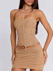 Liliana Mini Dress Tan