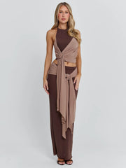 Nerina Maxi Skirt Chocolate