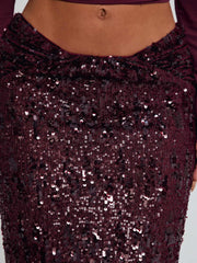 Isle Maxi Skirt Burgundy