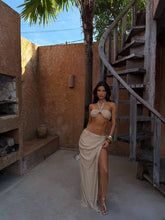 ORIETTA MAXI SKIRT GOLD