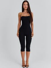 VICTORIA CAPRI JUMPSUIT BLACK