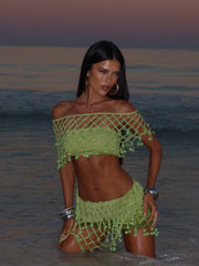 Yvon Crochet Mini Skirt