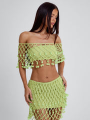 Yvon Crochet Mini Skirt