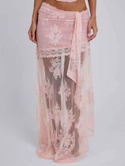 Debbie Maxi Skirt Pink
