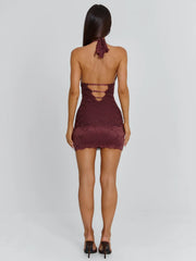 India Mini Dress Dark Mauve