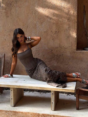 Hadlai Maxi Dress Brown