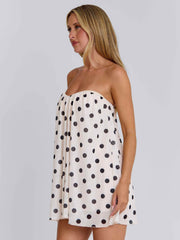 Auralie Mini Dress Cream Polka Dot