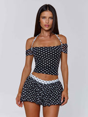 Marlowe Top Black Polka Dot