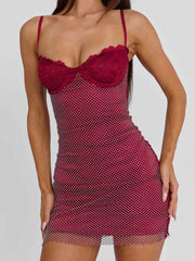 Bonjour Mini Dress Burgundy