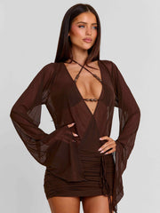 Roberta Mini Dress Chocolate