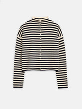 Taylor Striped Cardigan In Cotton Cashmere