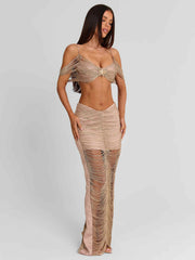 Rowan Maxi Skirt Gold
