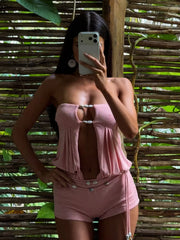 Leila Playsuit Pink