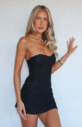 Raised Right Led Wrong Lace Mini Dress Black