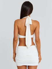 Romanee Mini Dress White