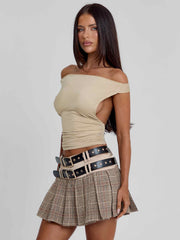 Nomi Mini Skirt Plaid