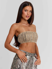 Zeriah Top Snake Print
