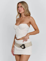 Paulie Mini Skirt Beige