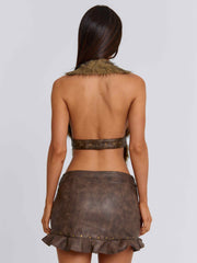 Donna Mini Skirt Brown