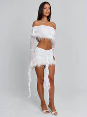 Gilda Mini Skirt White