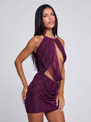 Beautrix Mini Dress Deep Purple