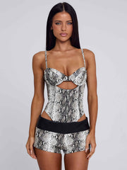 Aureza Playsuit Silver Snake