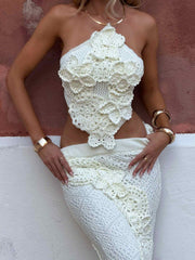 Palmina Midi Skirt White