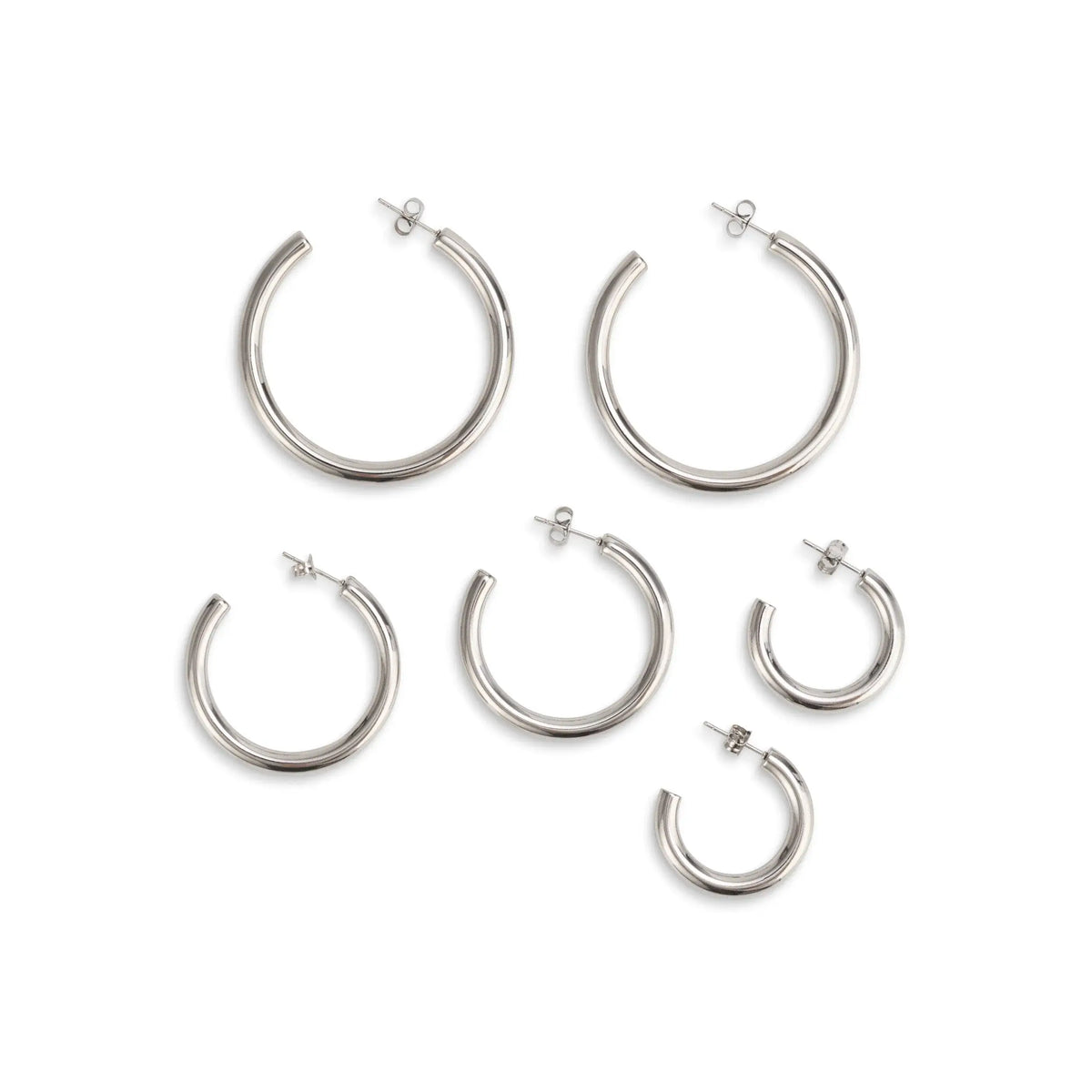 Lior 3 Pair Earring Set Silver