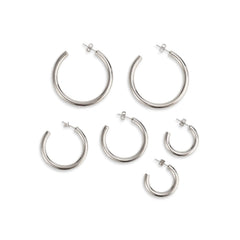 Lior 3 Pair Earring Set Silver