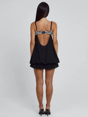 Makoa Mini Dress Black Stripe