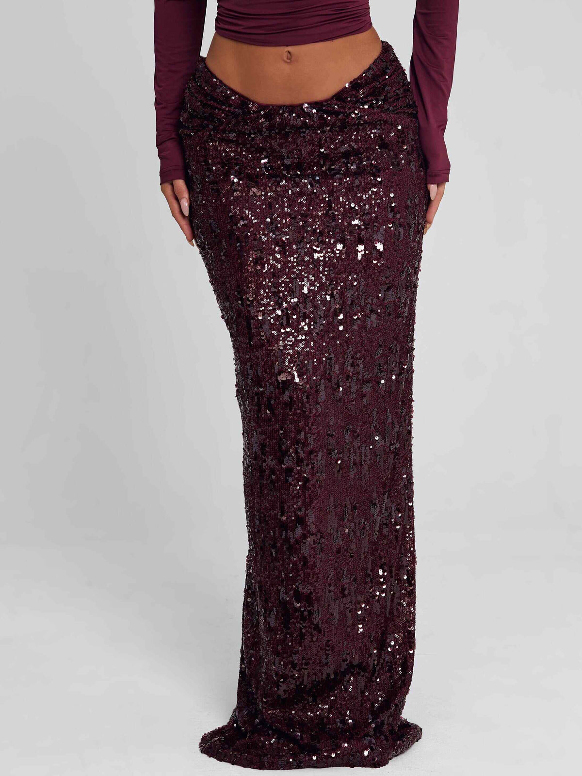 Isle Maxi Skirt Burgundy