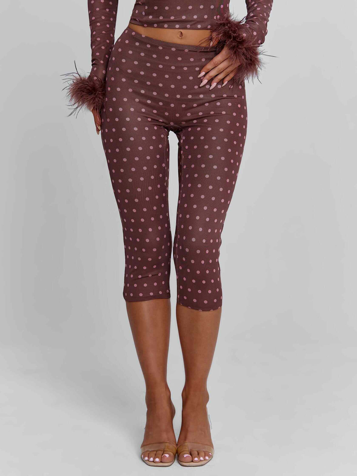 Mahria Pant Brown Polka Dot