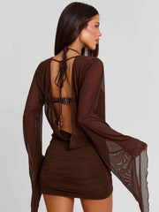 Roberta Mini Dress Chocolate