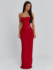 Alexiam Maxi Dress Red