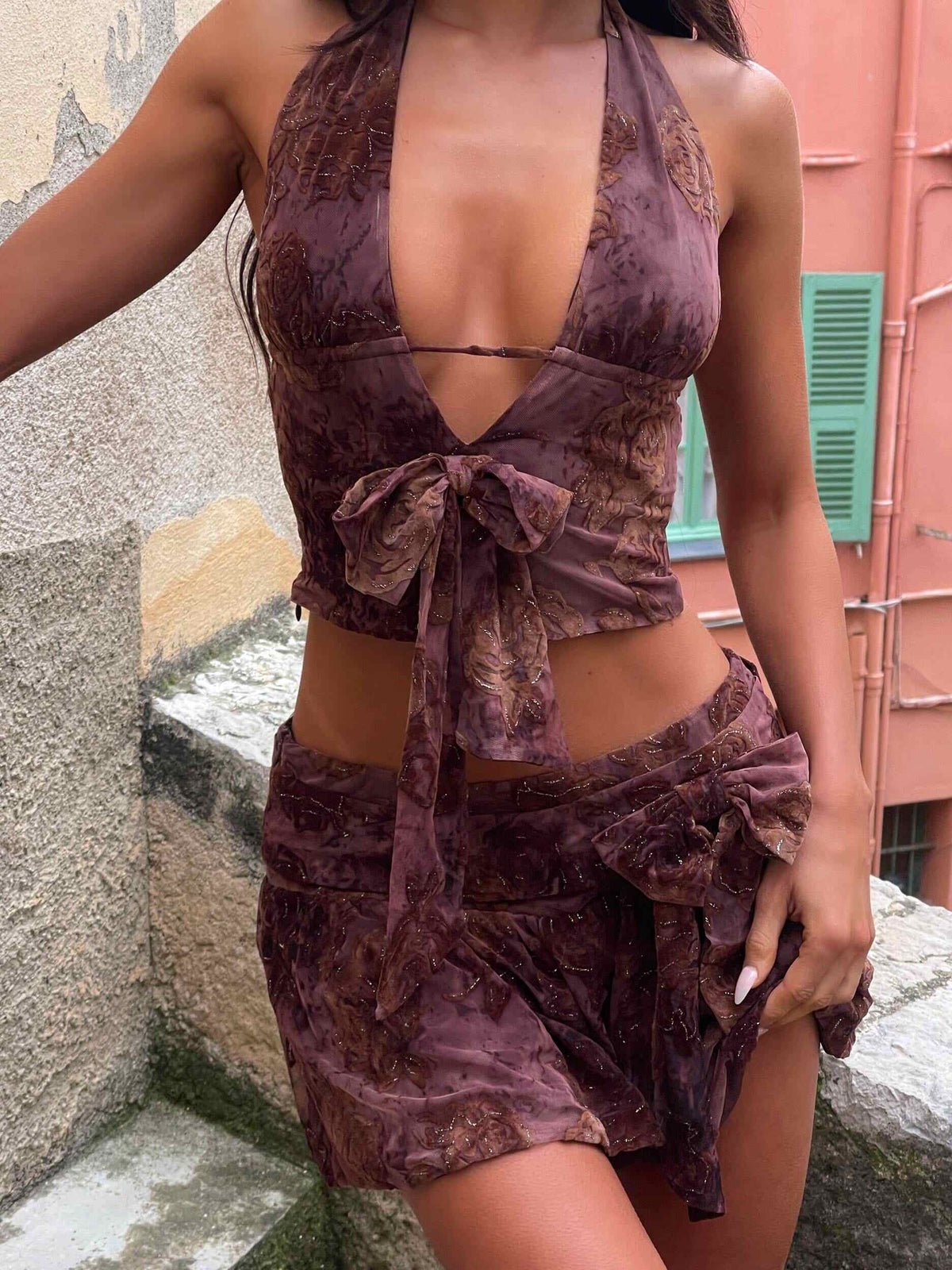 Mona Mini Skirt Choc