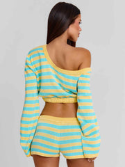 Hattie Top Blue And Yellow Stripe