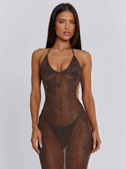 Esmeralda Maxi Dress Chocolate