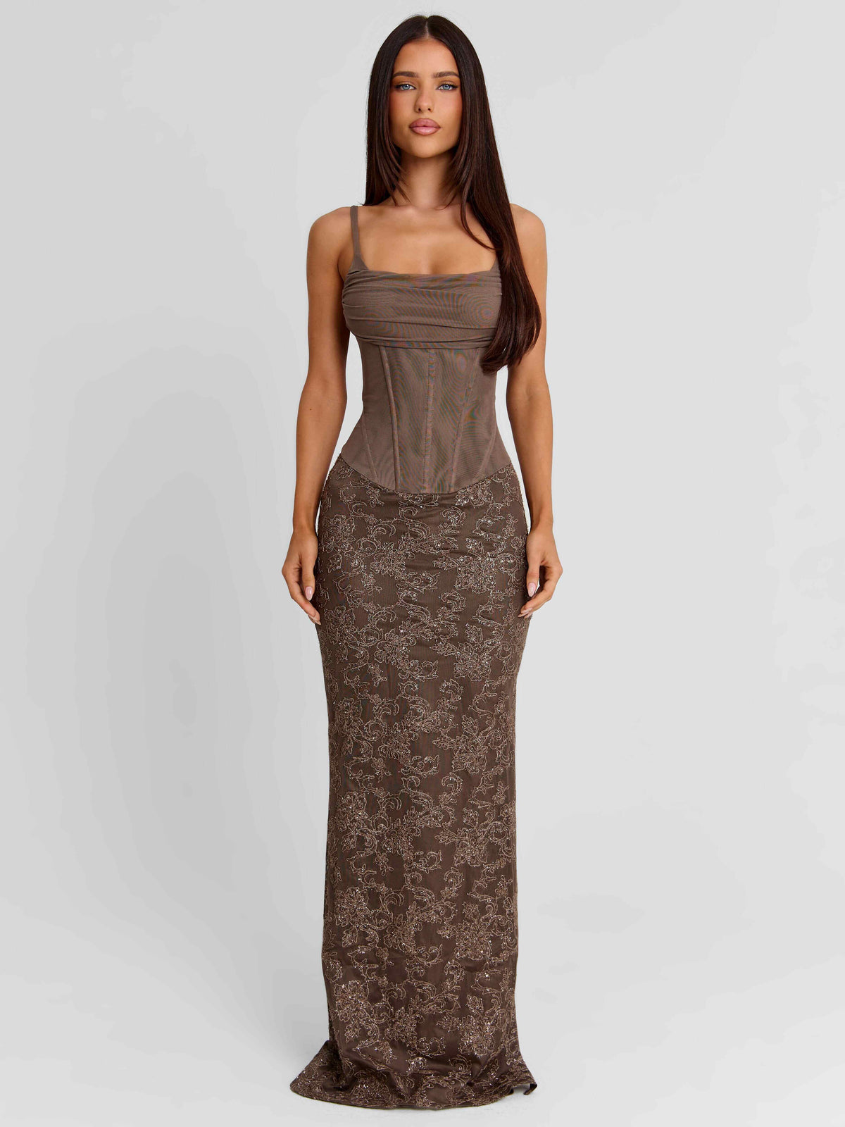 Hadlai Maxi Dress Brown