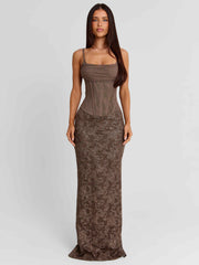 Hadlai Maxi Dress Brown