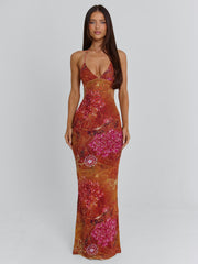 Esmeralda Maxi Dress Golden Crystal